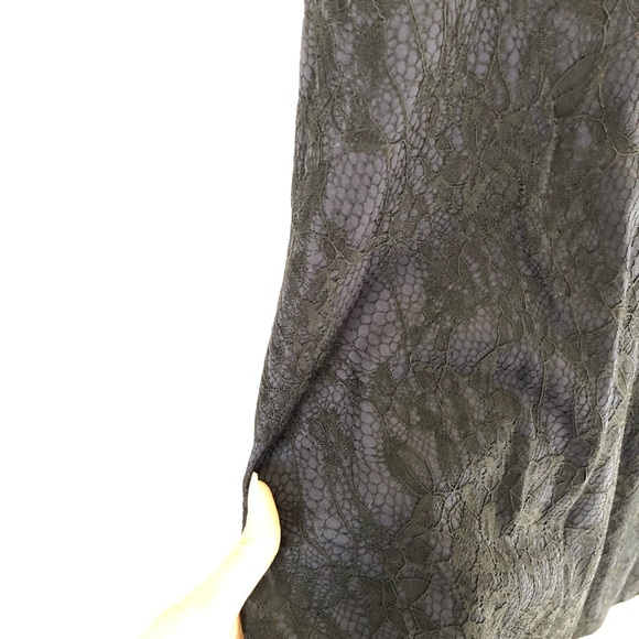 Adriana Papell laced blue and black dress 12 - Picture 3 of 7